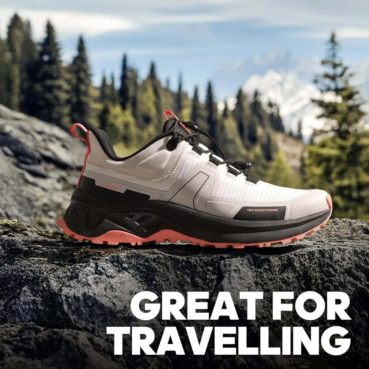 NORTIV 8 Women's Lightweight Hiking Shoes Quick Laces Outdoors Sneakers