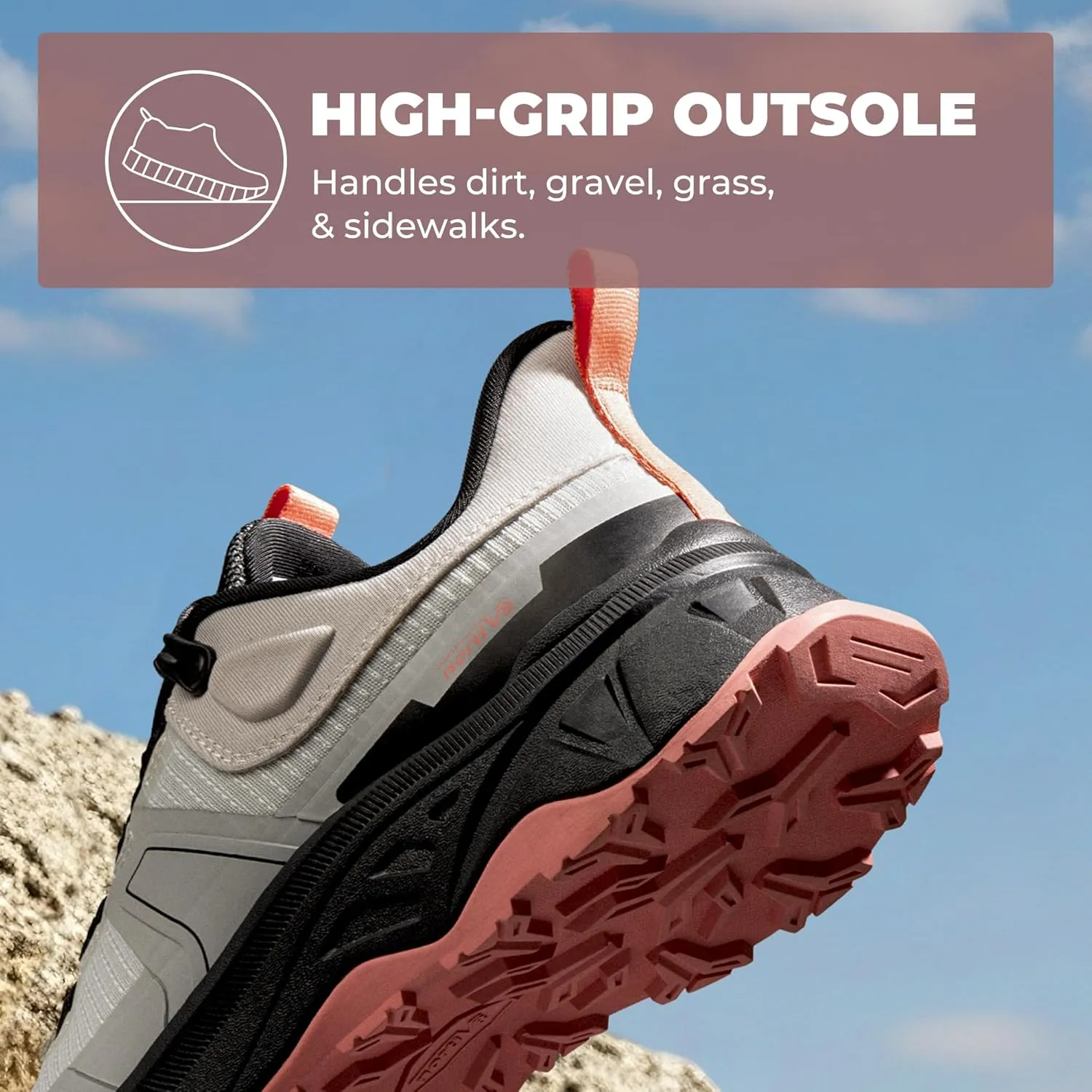 NORTIV 8 Women's Lightweight Hiking Shoes Quick Laces Outdoors Sneakers