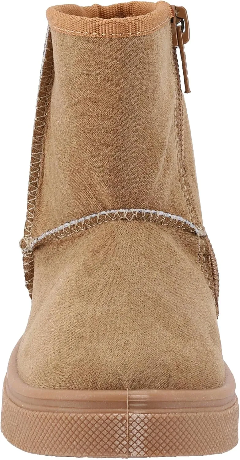 Oomphies Frost Kids' Cozy Boots with Faux Fur Lining and Side Zipper – Durable Microfiber Upper, Rubber Sole