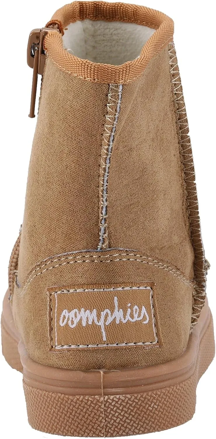 Oomphies Frost Kids' Cozy Boots with Faux Fur Lining and Side Zipper – Durable Microfiber Upper, Rubber Sole