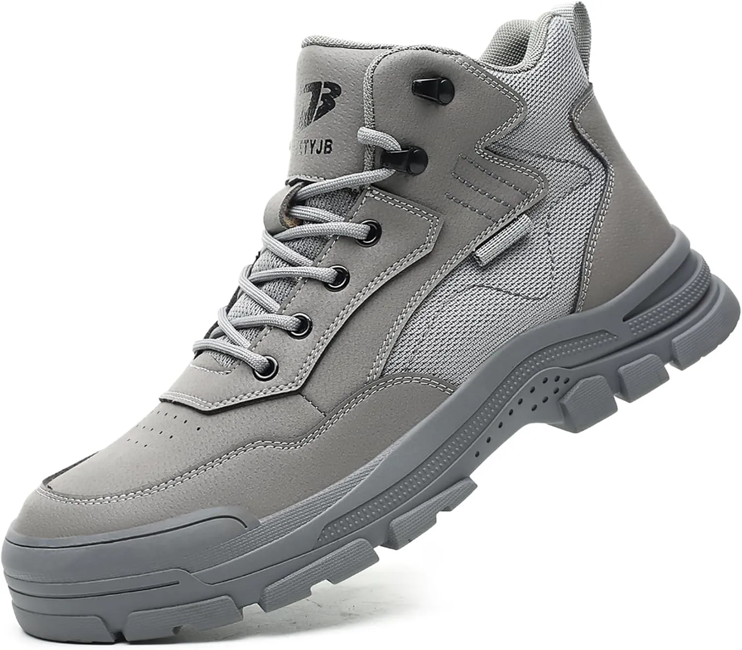 ORISTACO Waterproof Steel Toe Work Safety Boots Lightweight Breathable Slip Resistant Construction Sneakers