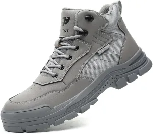 ORISTACO Waterproof Steel Toe Work Safety Boots Lightweight Breathable Slip Resistant Construction Sneakers