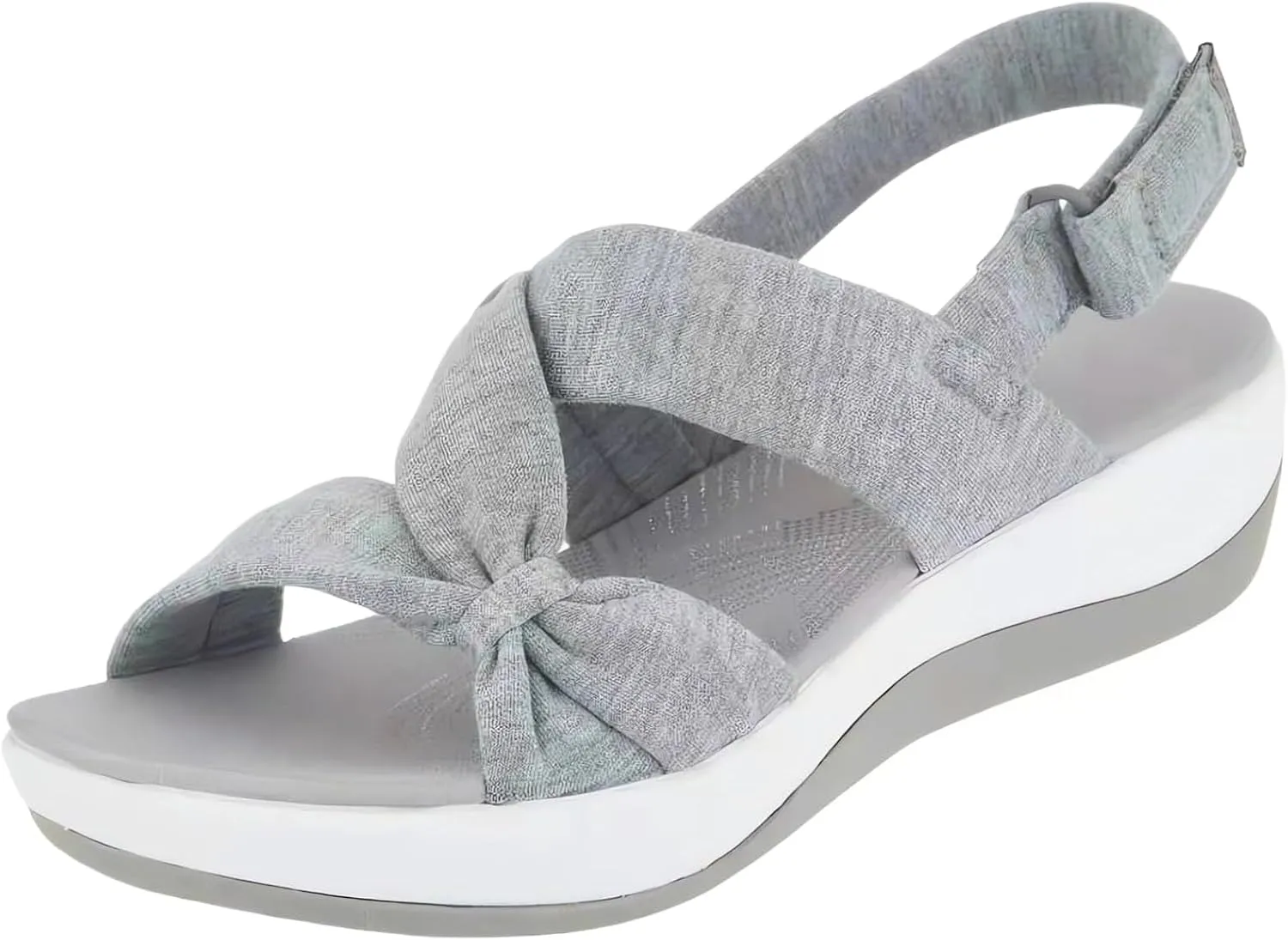 Orthopedic Arch Support Shoes Casual Comfortable Walking Flat Sandal Summer Bow Open Toe Flats Sandals Beach Vacation Cushion Shoes Wide Fit Espadrilles Slippers Cute Slip-Ins Sandals