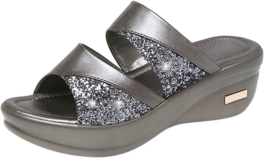 Orthopedic Sandals for Women Wide Width Flip Flops with Arch Support Casual Open Toe Platforms Casual Outdoor Shoes