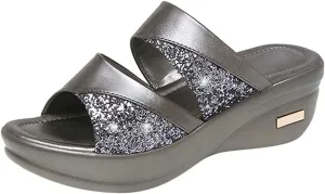 Orthopedic Sandals for Women Wide Width Flip Flops with Arch Support Casual Open Toe Platforms Casual Outdoor Shoes