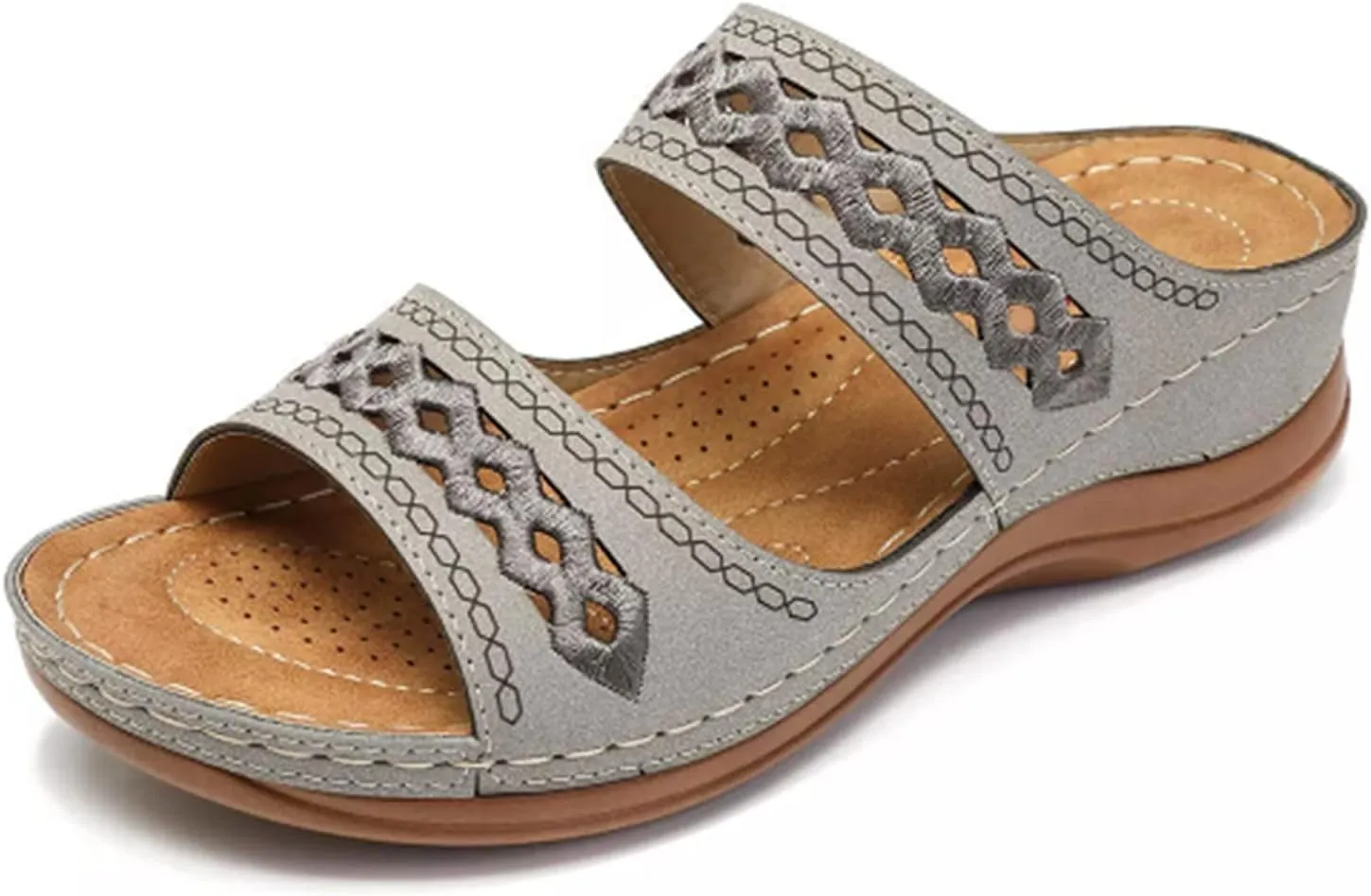 Orthopedic Sandals for Women with Arch Support Fashion Breathable Hollow Sandals Anti Slip Summer Flats Shoes