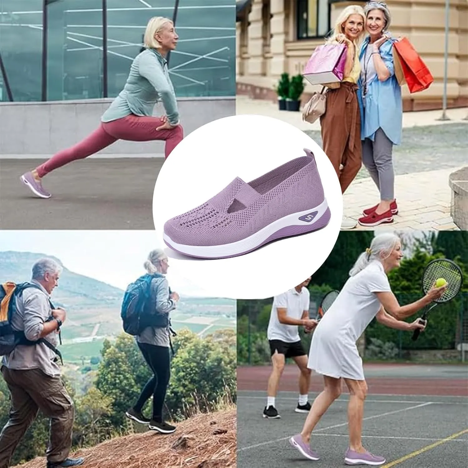 Orthopedic Shoes for Women - Lightweight, 2025 New, Woven Breathable, Soft Soled, Slip-On, Arch Support, Casual Walking Shoe Sneakers