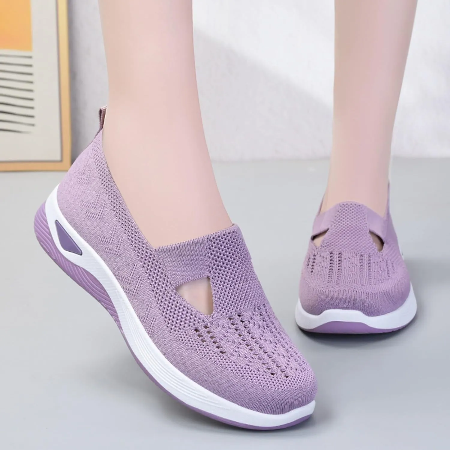 Orthopedic Shoes for Women Wide Width Breathable Walking Comfortable Non Slip Service Lightweight Sneakers
