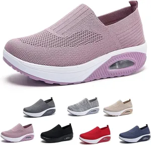 Orthopedic Sneakers for Women Walking Shoes Slip on Trainers Women's Comfortable Casual Breathable Shoe with Arch Support Sneaker