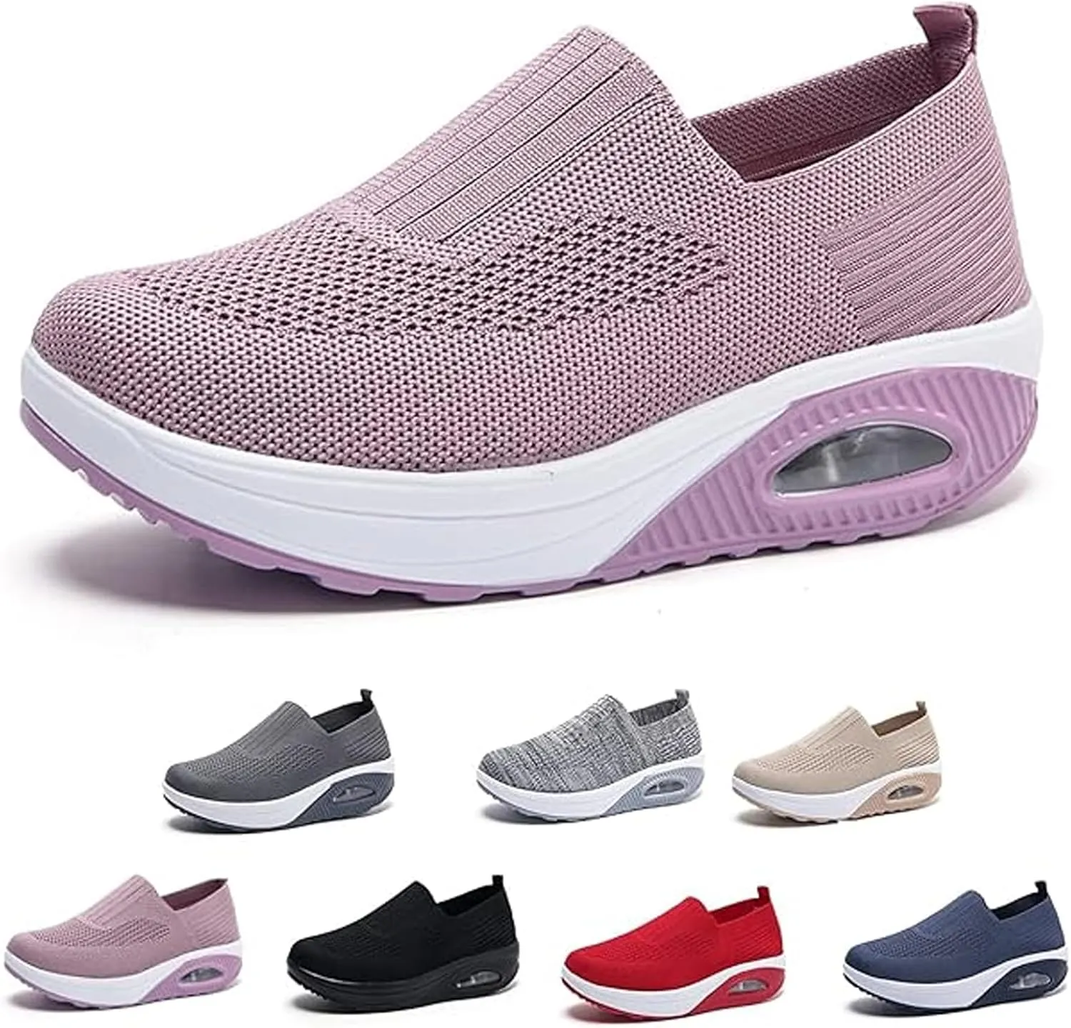 Orthopedic Sneakers for Women Walking Shoes Slip on Trainers Women's Comfortable Casual Breathable Shoe with Arch Support Sneaker
