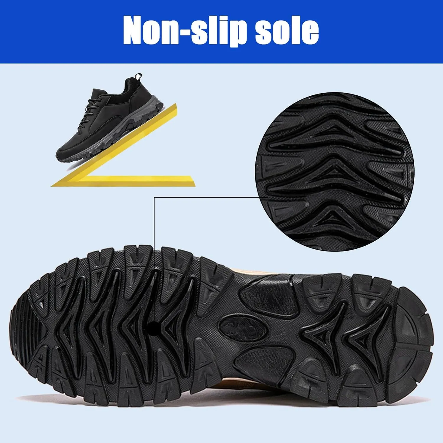 Outdoor Mens Hiking Shoes,Mens Slip on Walking Shoes,Casual Waterproof Driving Trekking Shoes Lightweight Outdoor Sneaker for Running Sports (Brown 40EU)