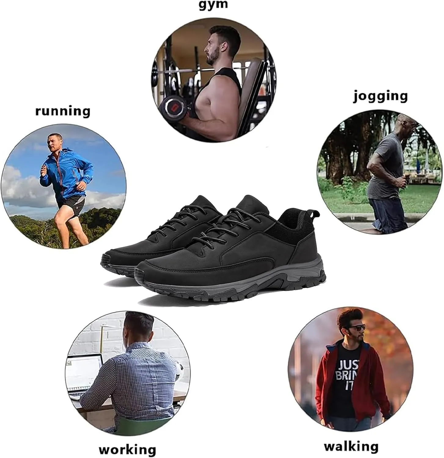 Outdoor Mens Hiking Shoes,Mens Slip on Walking Shoes,Casual Waterproof Driving Trekking Shoes Lightweight Outdoor Sneaker for Running Sports (Brown 40EU)