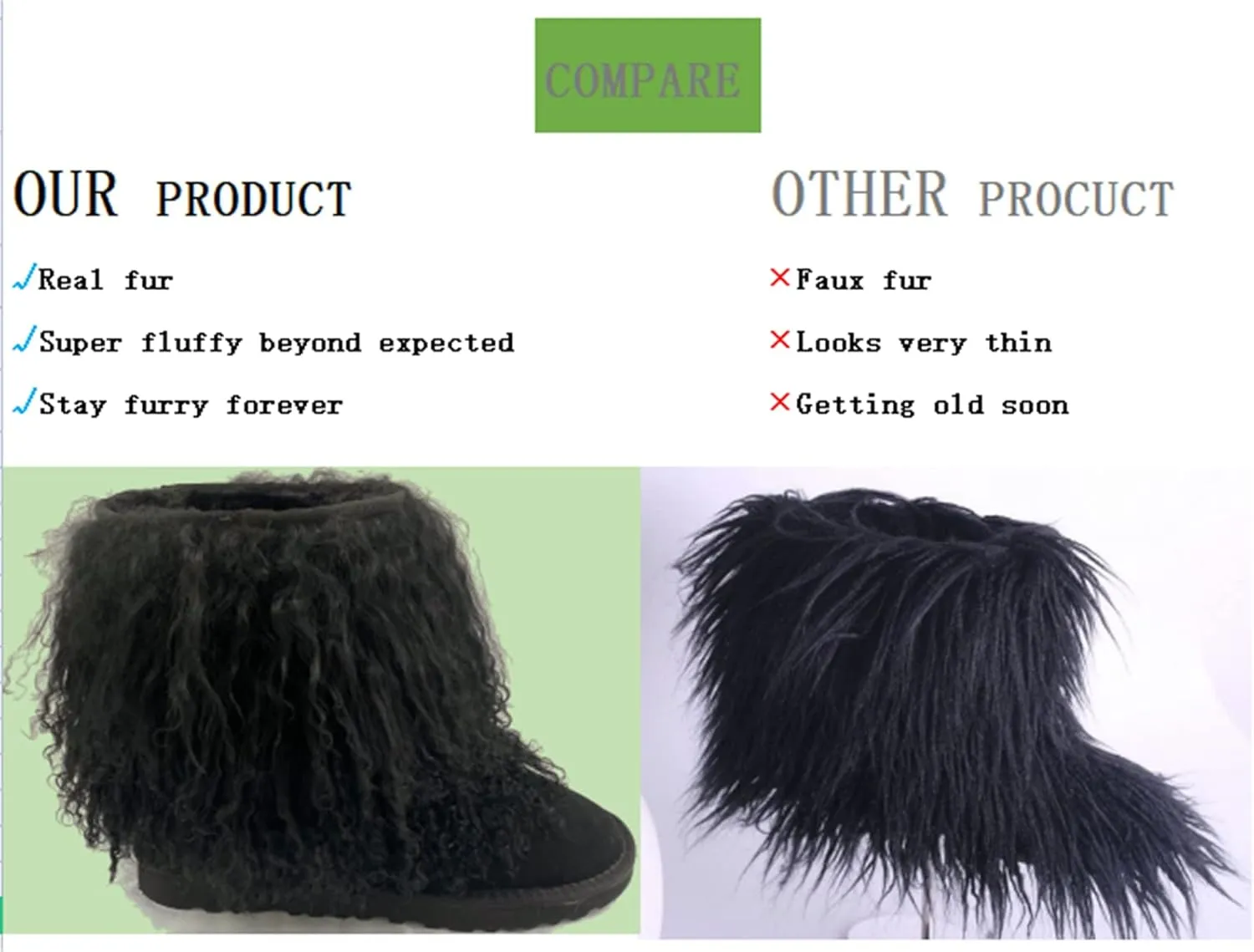 Over Knee High Mongolian Fur Boots Women's Women's Women Adults Size Skinning Winter Snowing Warm Shoes Flat Boots Blue Grey Pink Color