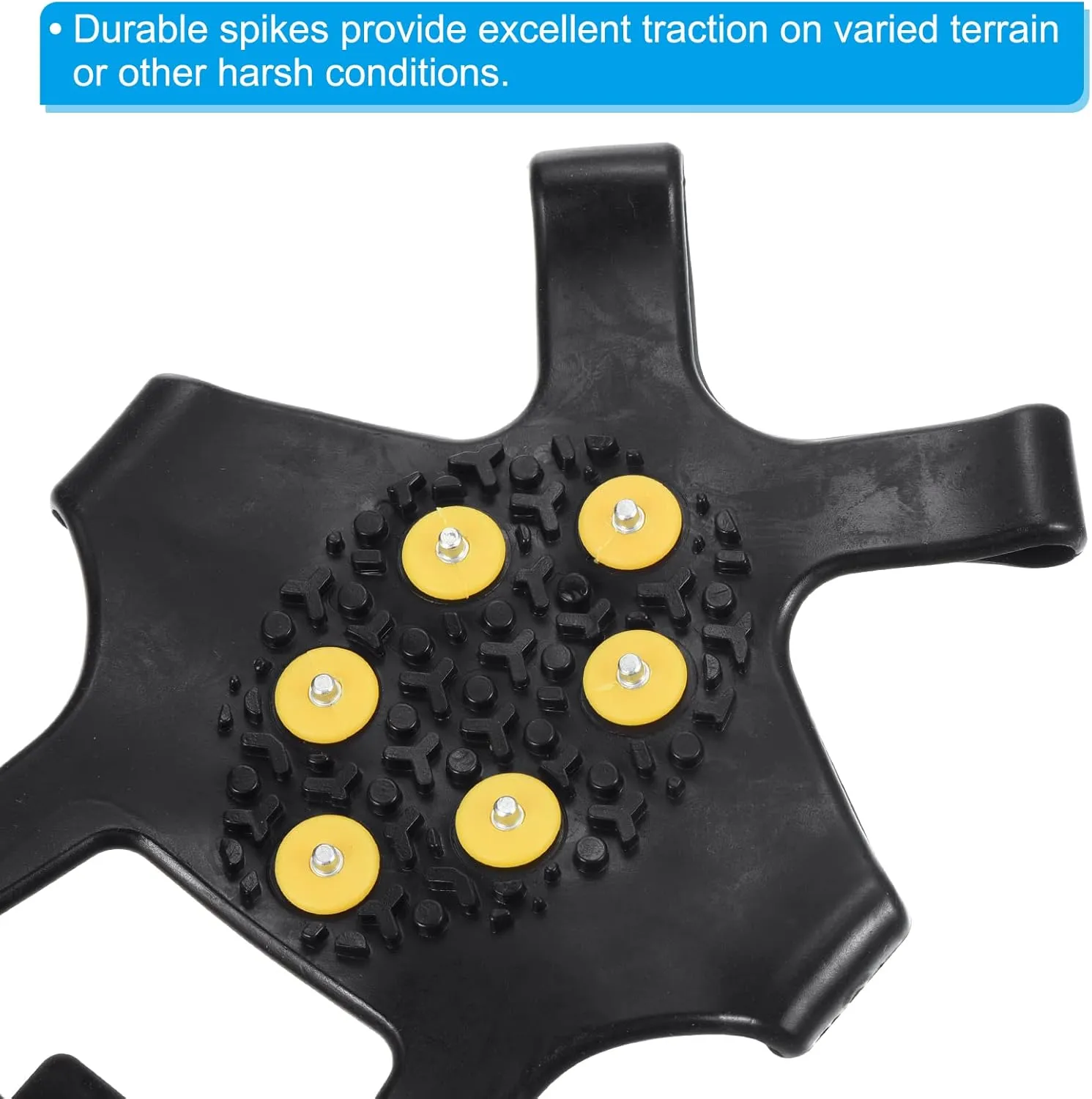 PATIKIL Ice Cleats, Anti-Slip Snow Traction Cleat 10 Steel Studs Crampons Universal Gripper Spikes Claw for Shoes and Boots