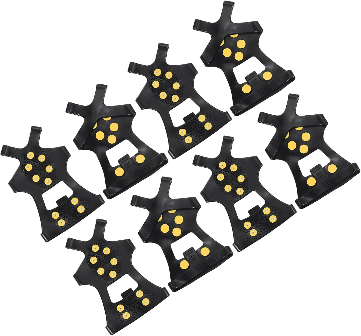 PATIKIL Ice Cleats, Anti-Slip Snow Traction Cleat 10 Steel Studs Crampons Universal Gripper Spikes Claw for Shoes and Boots