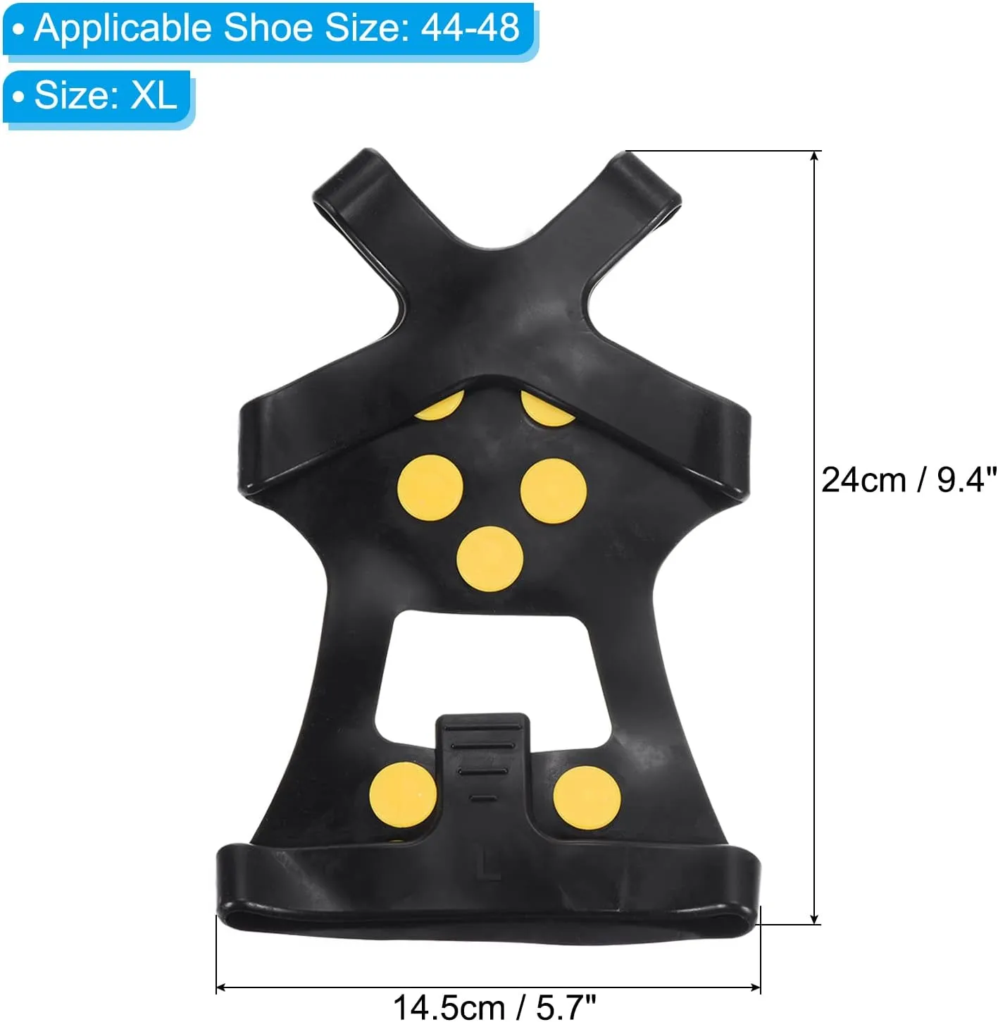 PATIKIL Ice Cleats, Anti-Slip Snow Traction Cleat 10 Steel Studs Crampons Universal Gripper Spikes Claw for Shoes and Boots