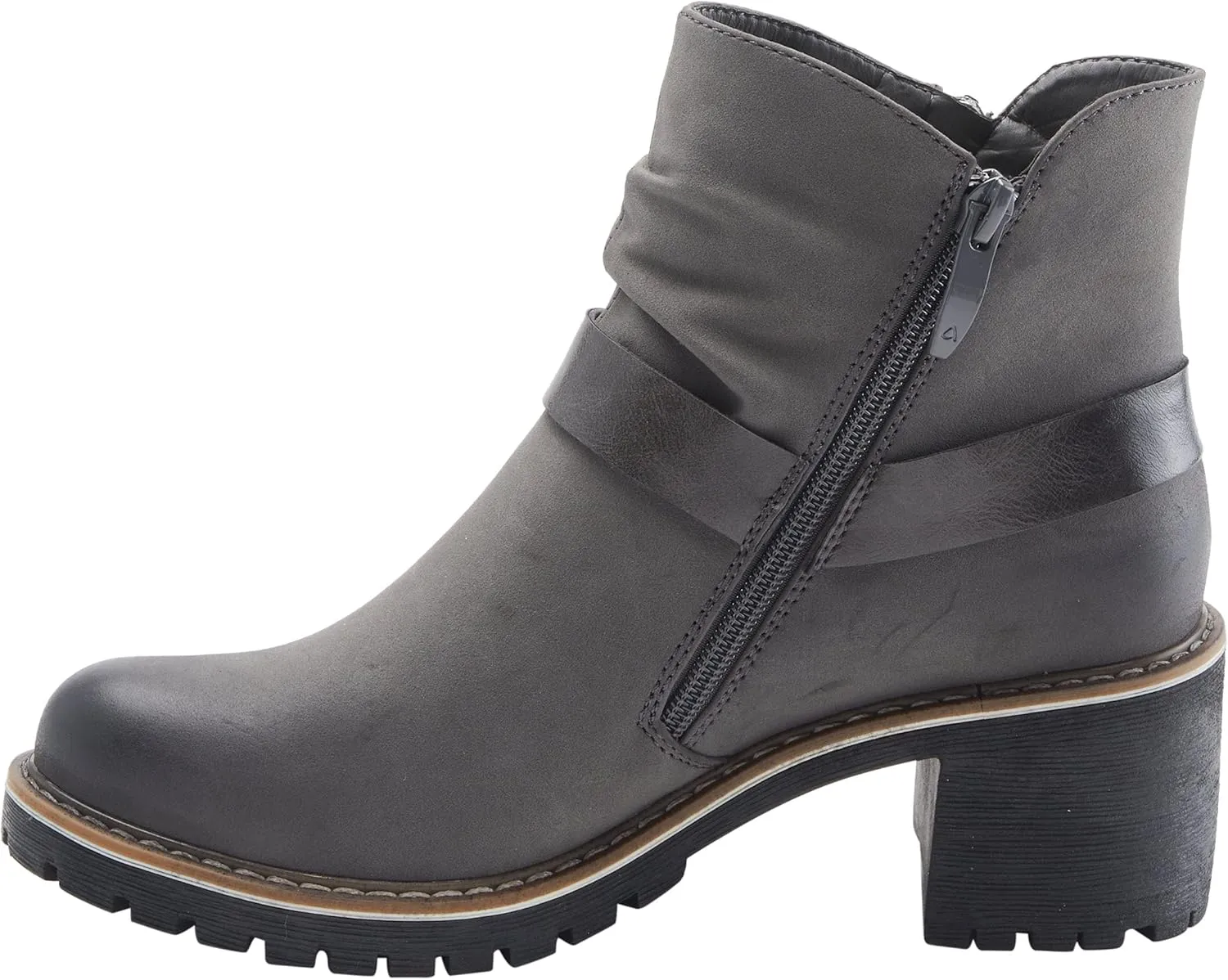 PATRIZIA Spring Step Firewood Booties for Women - Ladies Ankle Boots with Zipper Closure - Vegan Leather Womens Boots for Outdoor