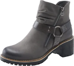 PATRIZIA Spring Step Firewood Booties for Women - Ladies Ankle Boots with Zipper Closure - Vegan Leather Womens Boots for Outdoor