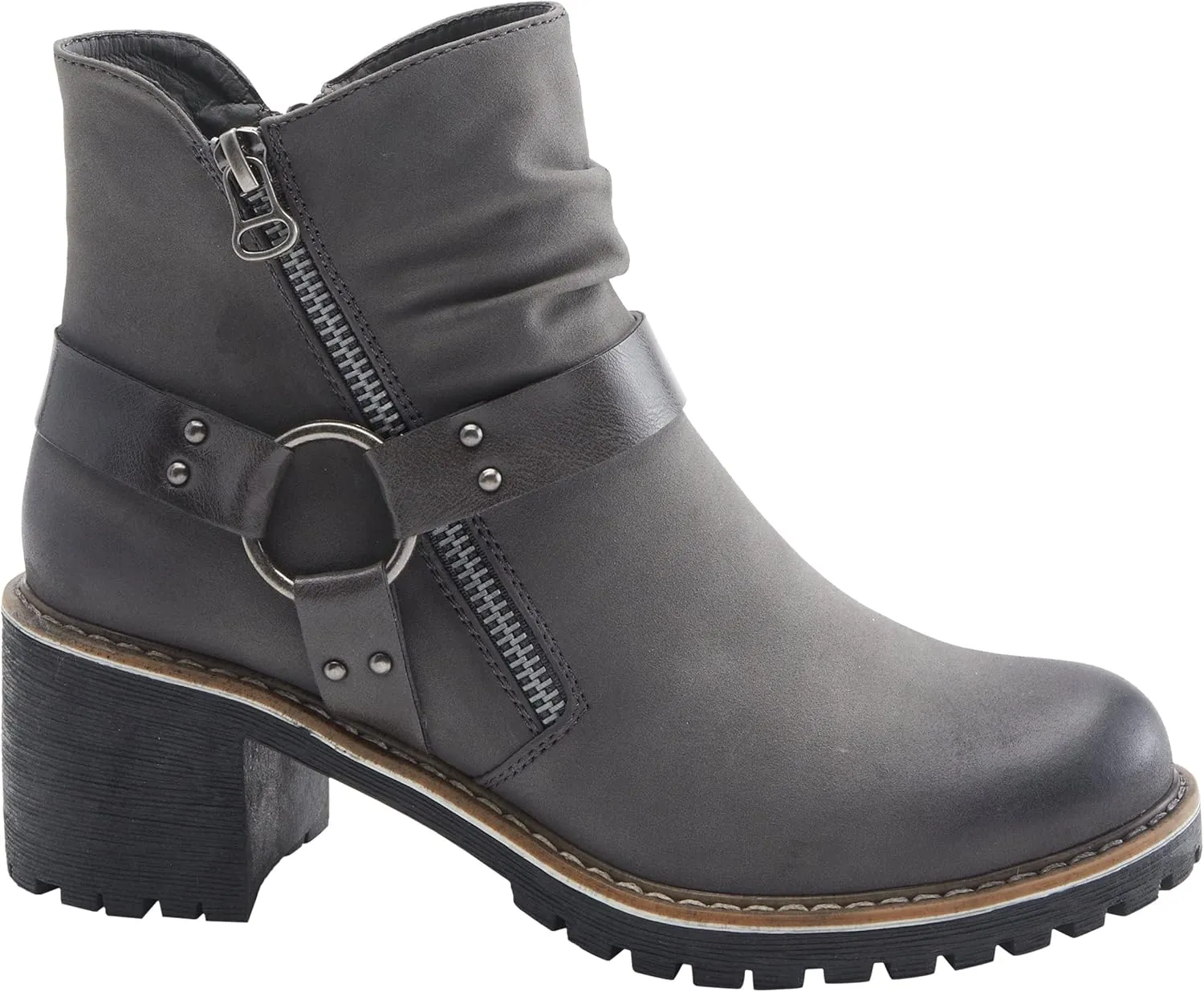 PATRIZIA Spring Step Firewood Booties for Women - Ladies Ankle Boots with Zipper Closure - Vegan Leather Womens Boots for Outdoor