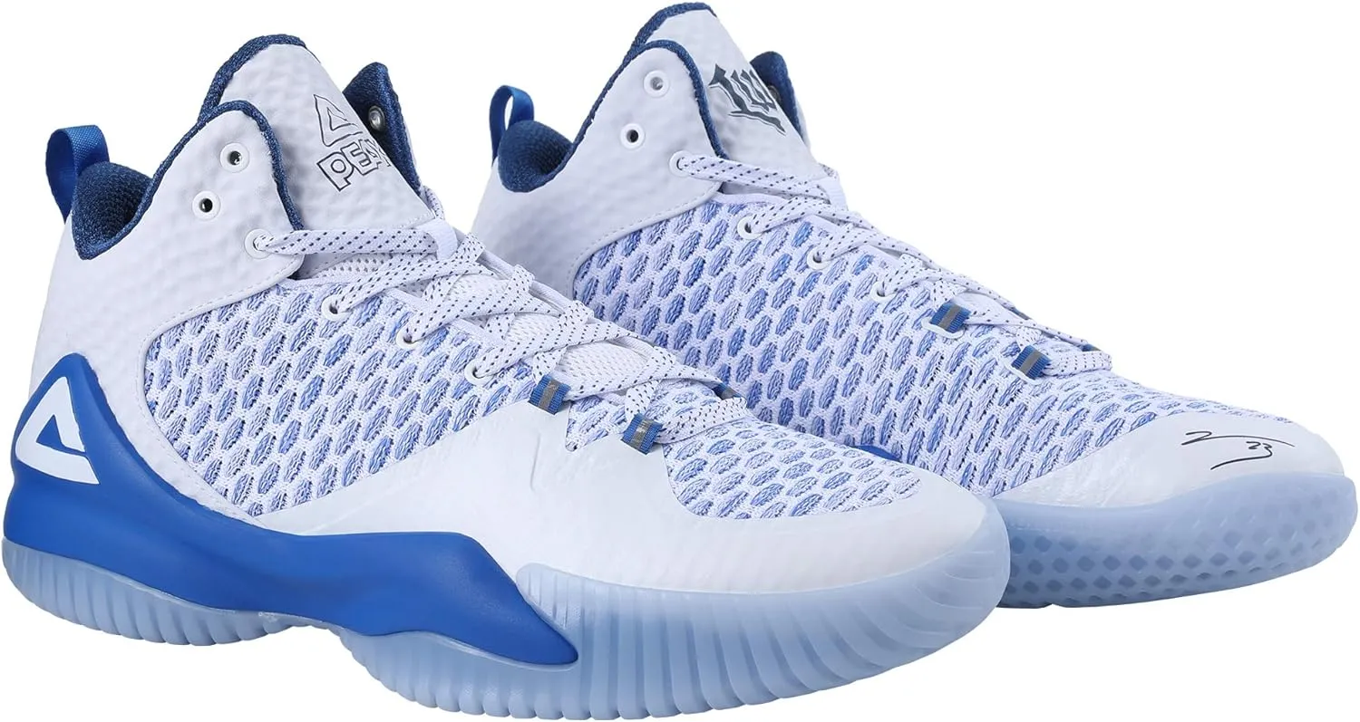 PEAK High Top Mens Basketball Shoes Streetball Master Breathable Outdoor Sneakers Cushioning Shoes for Fitness