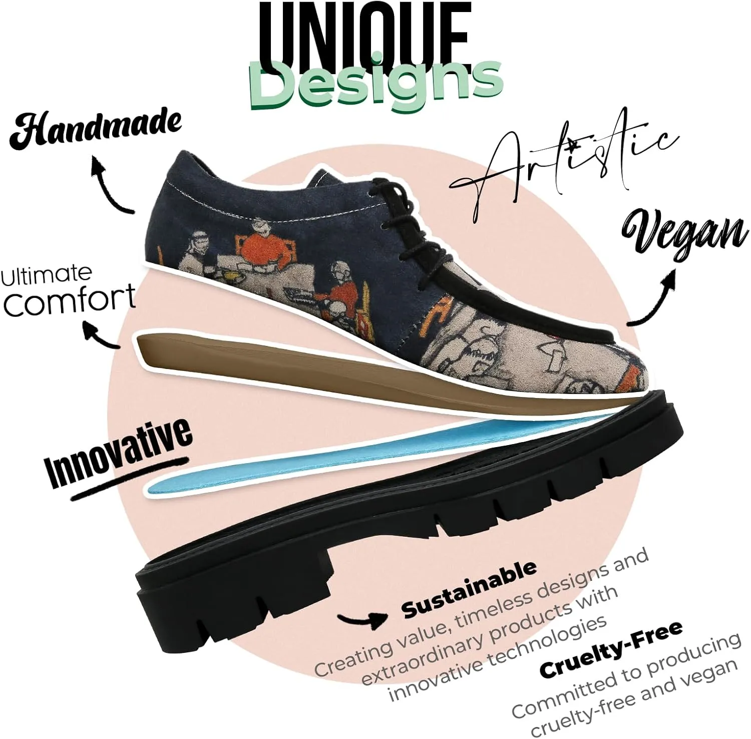 Penny Loafers for Women - Handmade and Vegan Leather Platform Loafers for Women