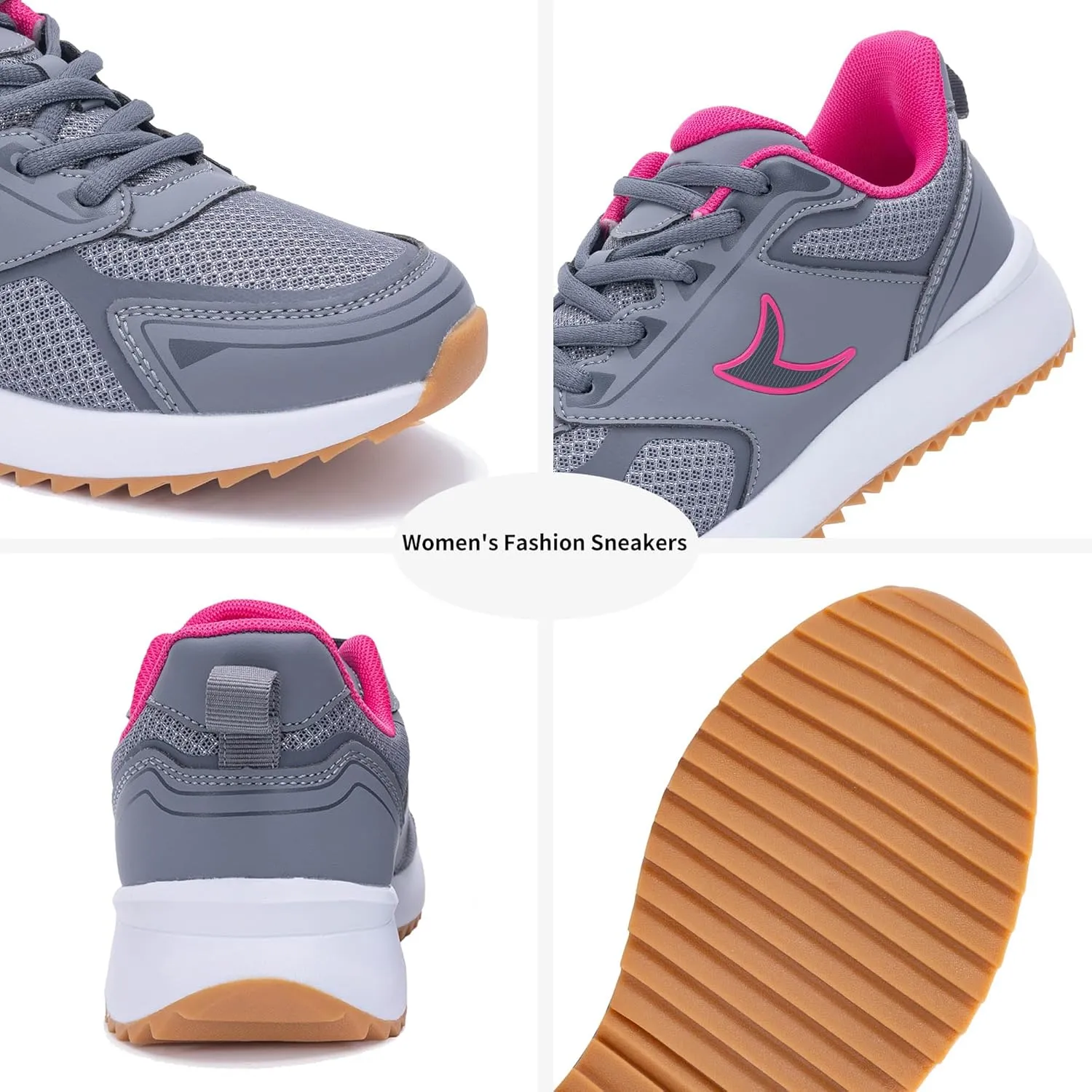 PERSOUL Women's Fashion Sneakers Comfortable Womens Walking Shoes Lightweight Style Tennis Shoes for Casual Daily Workout Shoes US Size 6-11