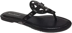 Pierre Dumas Women's Flat Sandal MAIN Limit-34 Black 6