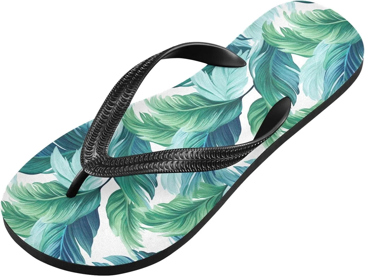 Pineapple Stripe Flip Flops for Beach Thong Sandals Anti-slip Lightweight Flat Slippers for Indoor Outdoor House