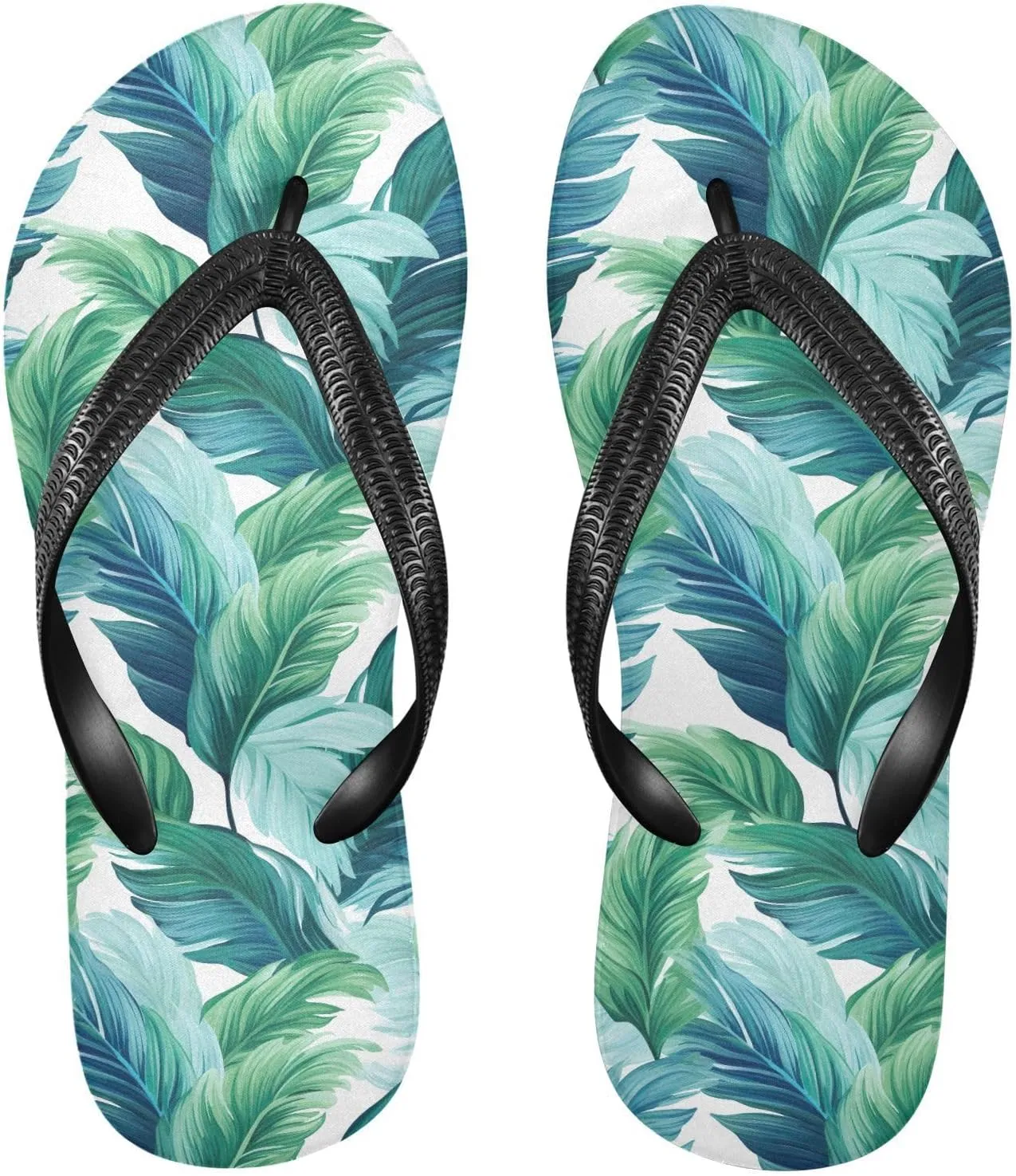 Pineapple Stripe Flip Flops for Beach Thong Sandals Anti-slip Lightweight Flat Slippers for Indoor Outdoor House