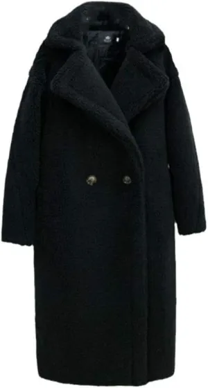 Pink Long Teddy Bear Coat,Women Winter Warm Faux Fur Jacket,Ladies Teddy Outdoor Overcoat