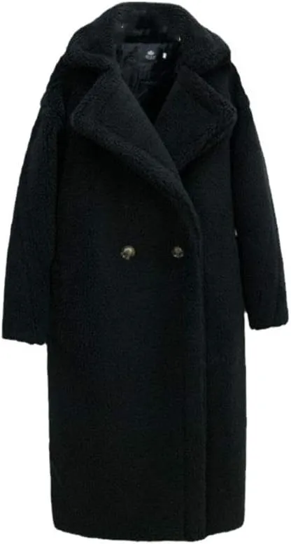 Pink Long Teddy Bear Coat,Women Winter Warm Faux Fur Jacket,Ladies Teddy Outdoor Overcoat