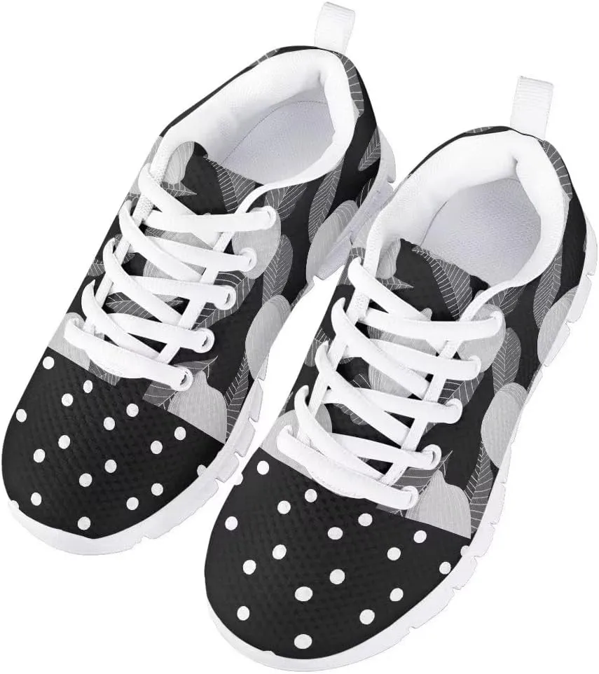 PinUp Angel Cute Sneakers for Girls Breathable Non-Slip Casual Kids Shoe for Back to School