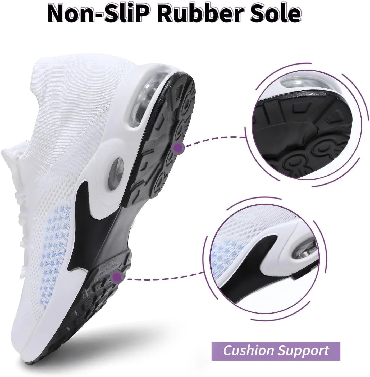 PIPIXIANWomens Walking Sock Sneakers, Knitted Lightweight, Orthopedic Outdoor Sock Shoes, Breathable Mesh Shoes