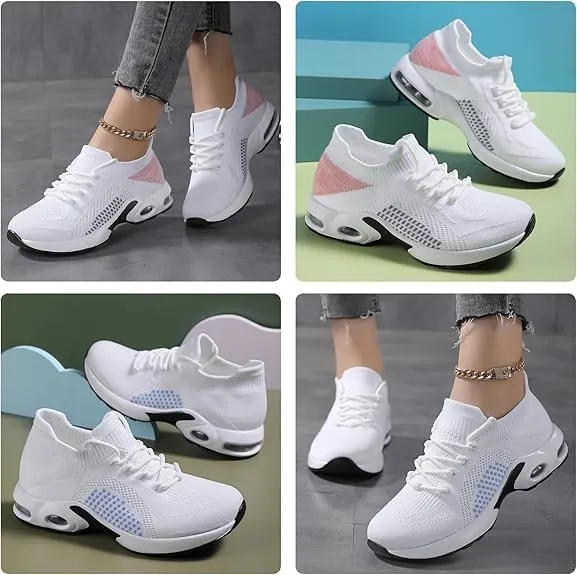 PIPIXIANWomens Walking Sock Sneakers, Knitted Lightweight, Orthopedic Outdoor Sock Shoes, Breathable Mesh Shoes