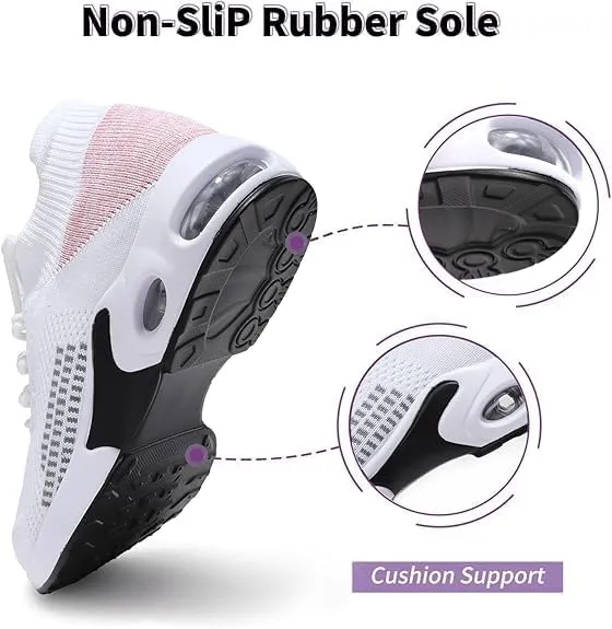 PIPIXIANWomens Walking Sock Sneakers, Knitted Lightweight, Orthopedic Outdoor Sock Shoes, Breathable Mesh Shoes
