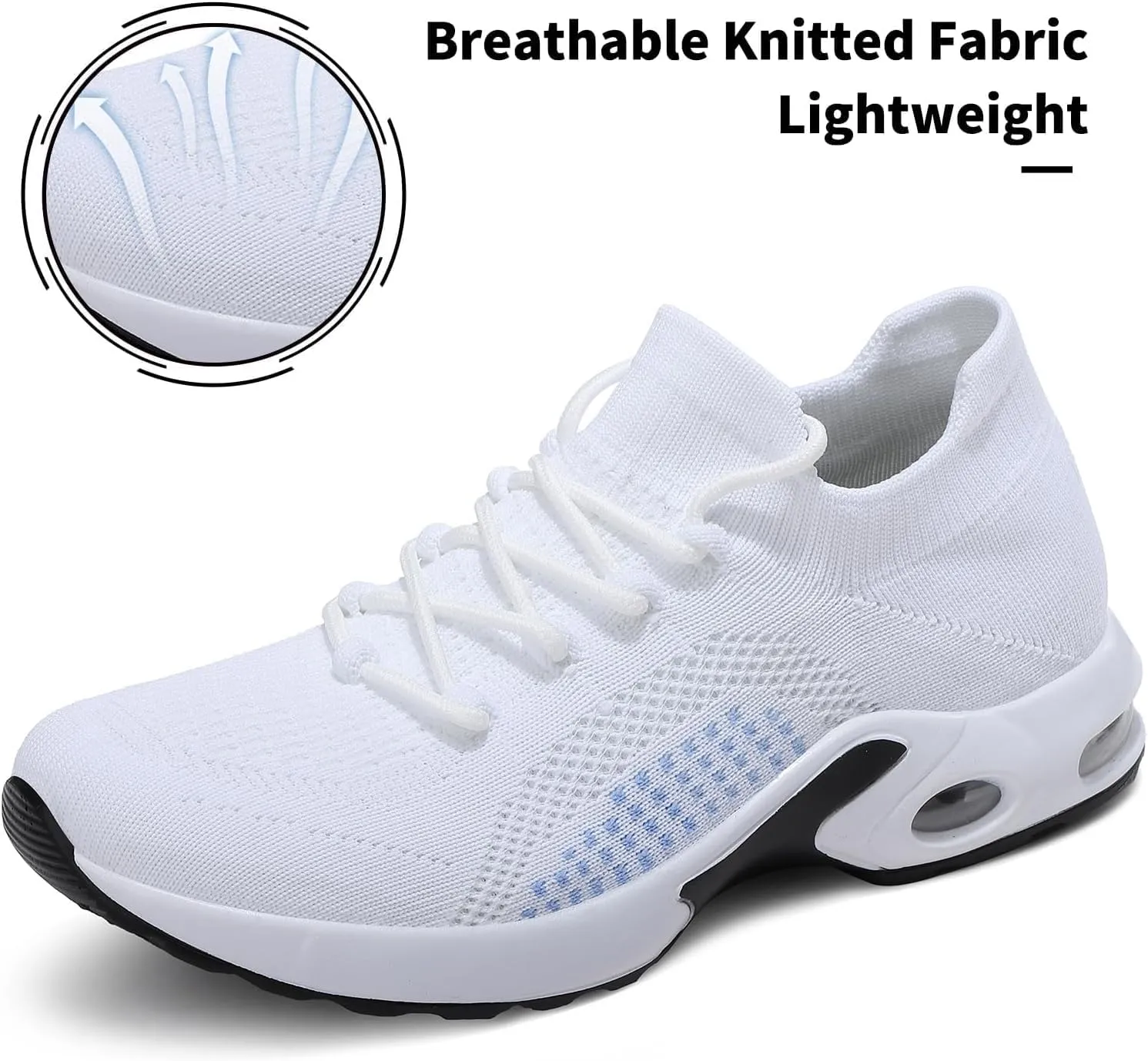 PIPIXIANWomens Walking Sock Sneakers, Knitted Lightweight, Orthopedic Outdoor Sock Shoes, Breathable Mesh Shoes