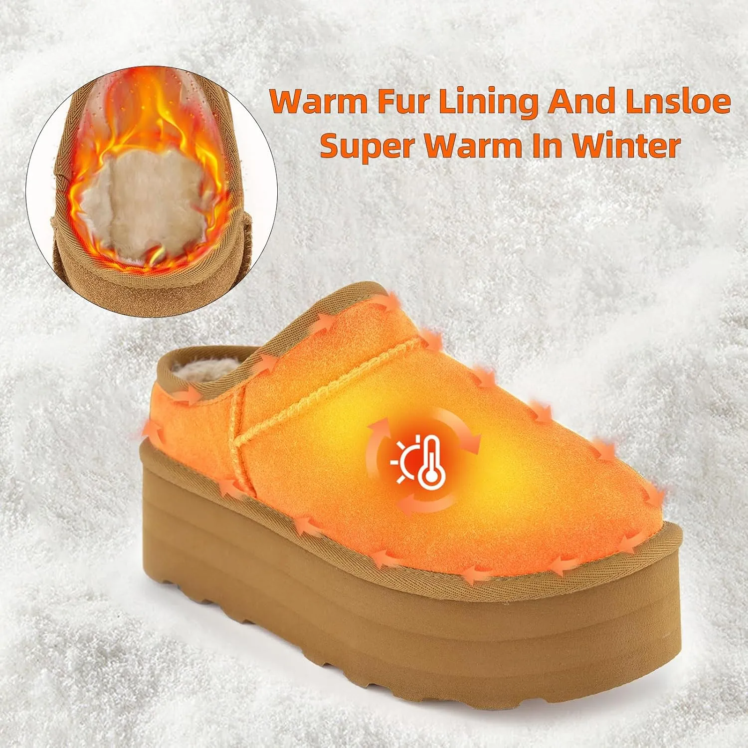 Platform Boots for Women Ultra Mini Ankle Boots Huggy Cozy Slippers with Fur Interior Womens Suede Winter Boots