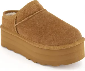 Platform Boots for Women Ultra Mini Ankle Boots Huggy Cozy Slippers with Fur Interior Womens Suede Winter Boots
