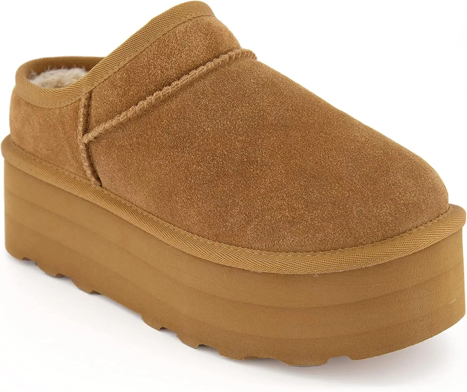 Platform Boots for Women Ultra Mini Ankle Boots Huggy Cozy Slippers with Fur Interior Womens Suede Winter Boots