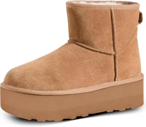 Platform Mini Boots Snow Boots for Women Winter Slippers Boots Non-slip and Waterproof Lightweight Comfortable Stay Warm