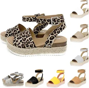 Platform Sandals Women Dressy 2025 Summer Open Toe Buckle Ankle Strap Wedge Sandals Comfortable Arch Support Wedge Sandals