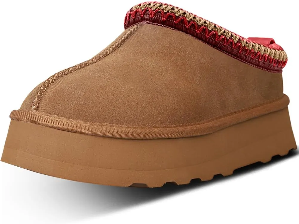 Platform Slippers for Women - Fleece Lined, Anti-Slip Snow Boots