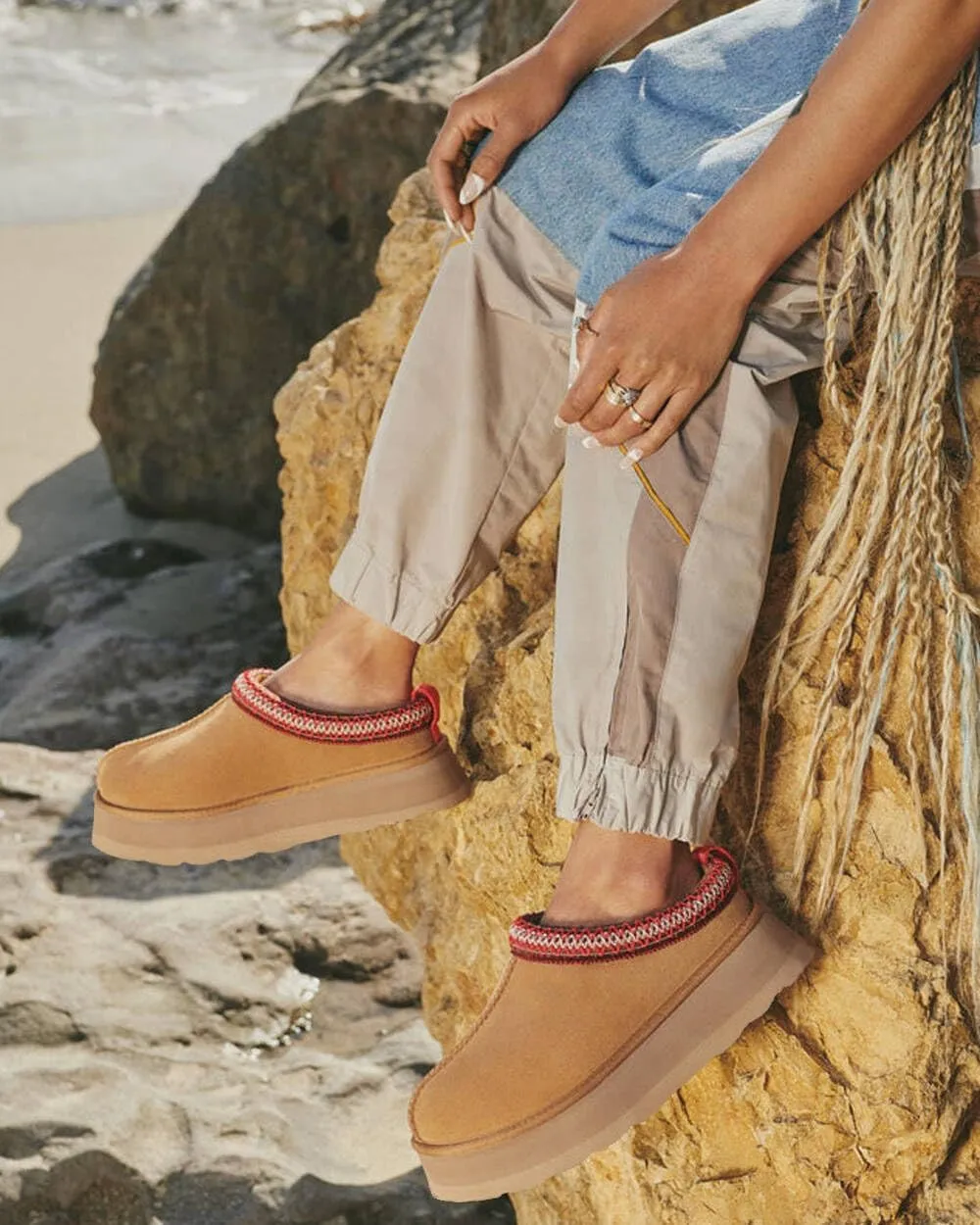 Platform Slippers Mini Boots for Women Fleece Lined Snow Boots Anti-Slip Snow Platform Slippers for Women Winter Outdoor