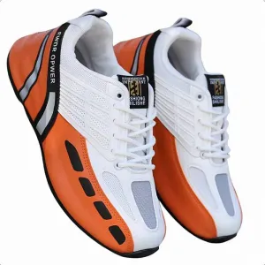 Plus Size Comfortable Striped Hiking Shoes for Men - Breathable, Waterproof, Low-top, Lace-up, Outdoor Training, Camping Sneakers for All Seasons