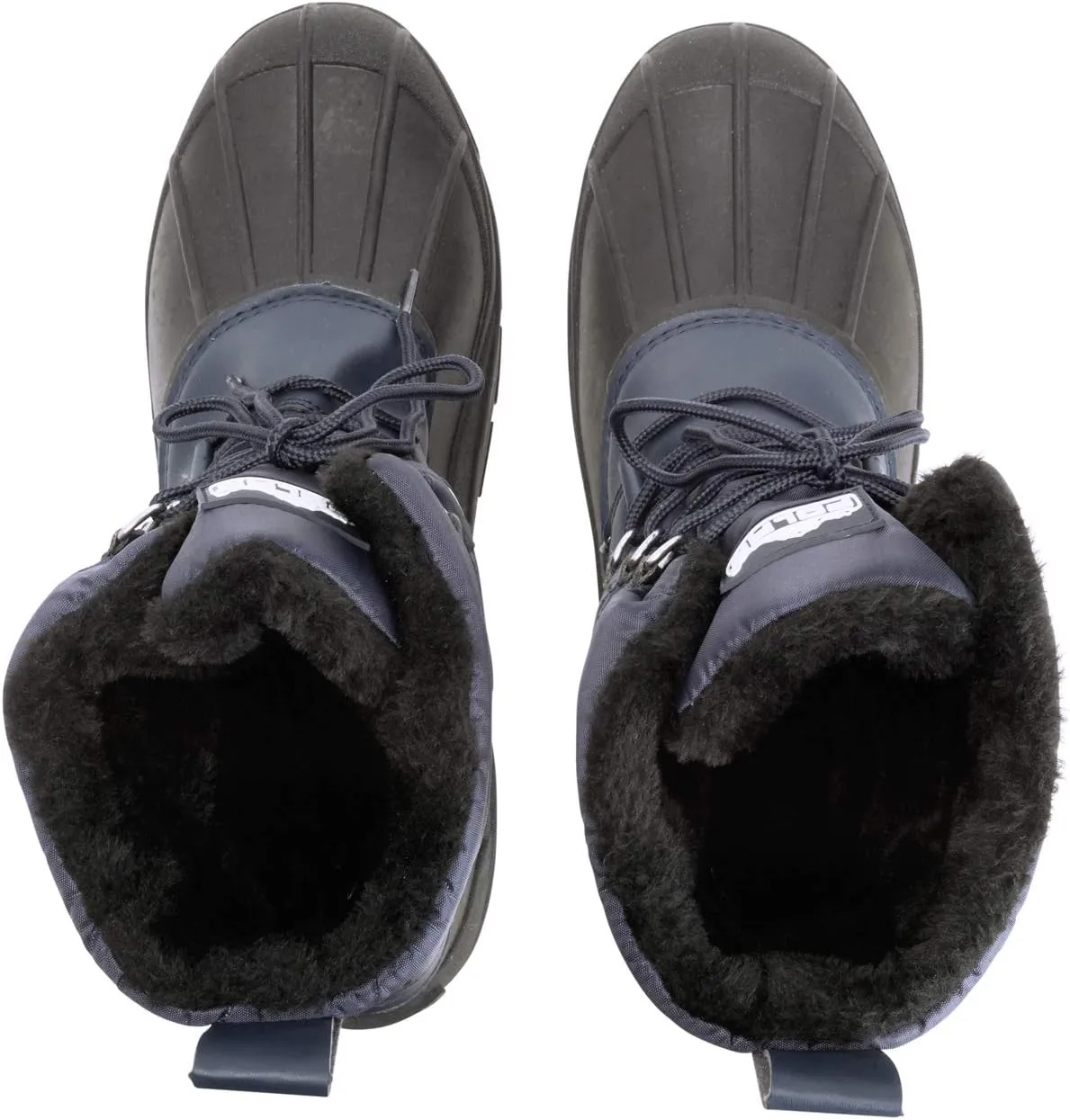 Polar Mens Muck Lace Up Short Nylon Winter Snow Rain Lace Up Casual Duck Boots