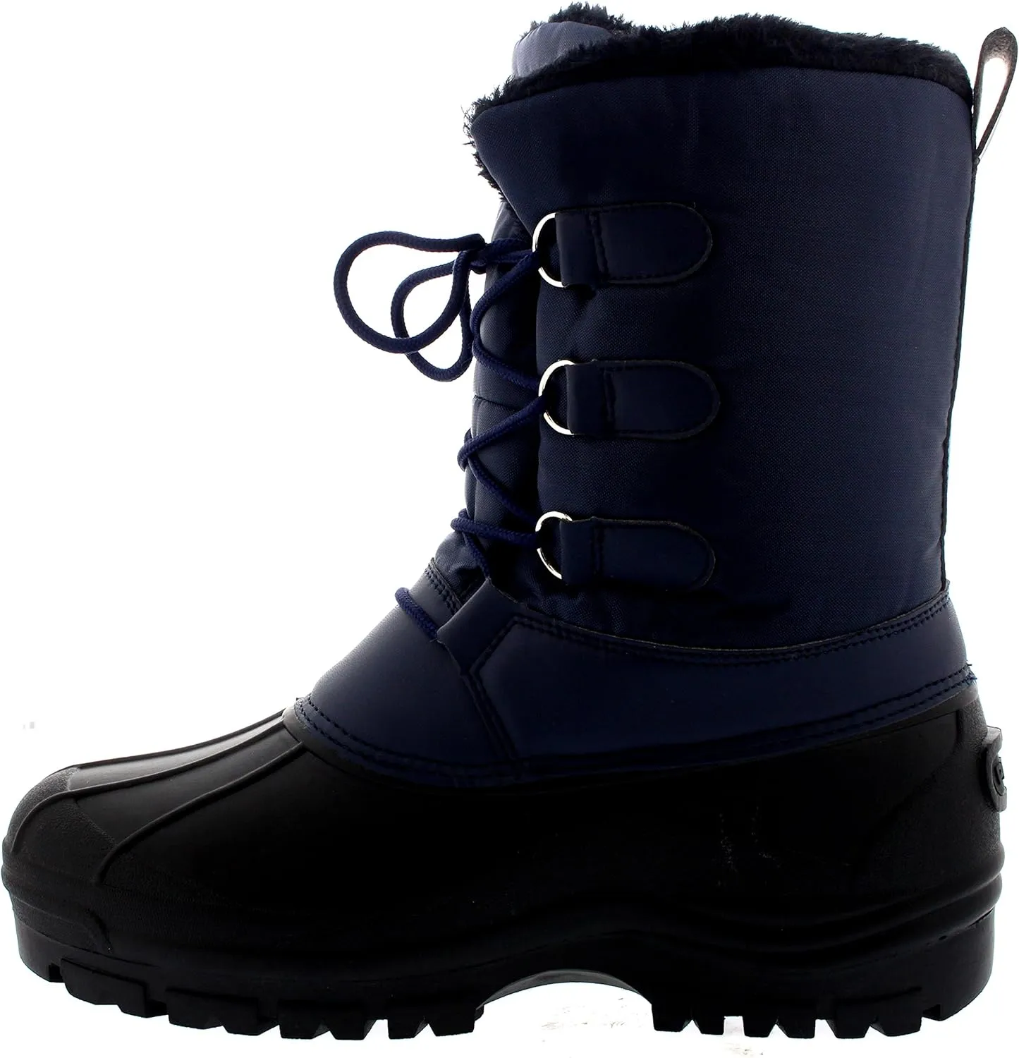 Polar Mens Muck Lace Up Short Nylon Winter Snow Rain Lace Up Casual Duck Boots