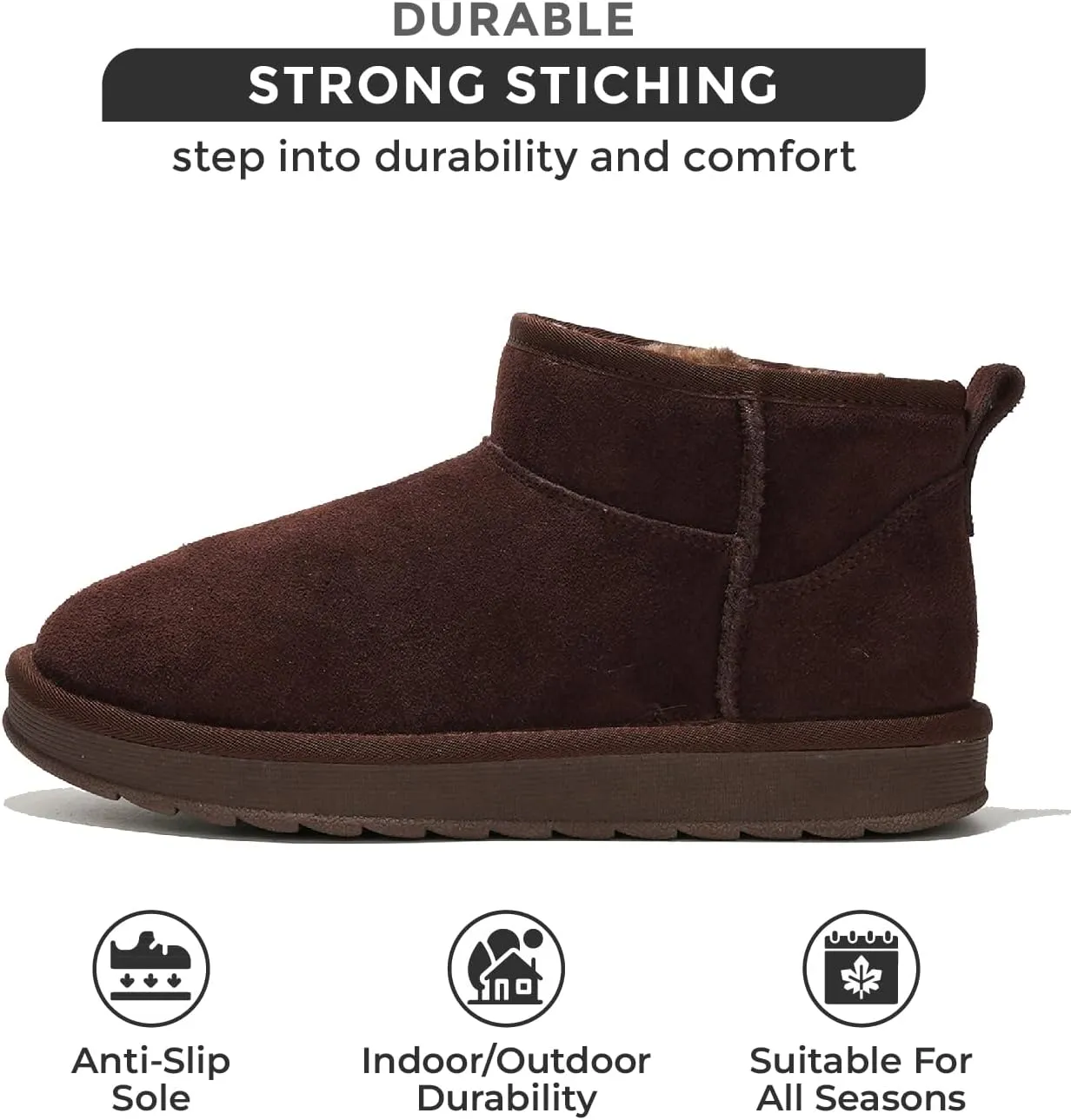 Project Cloud Genuine Suede Ankle Boots for Women - Water Resistant with Memory Foam Insole Winter Boots for Women - Trending Shoes & Comfortable Women's Ankle Boots (Hippy)