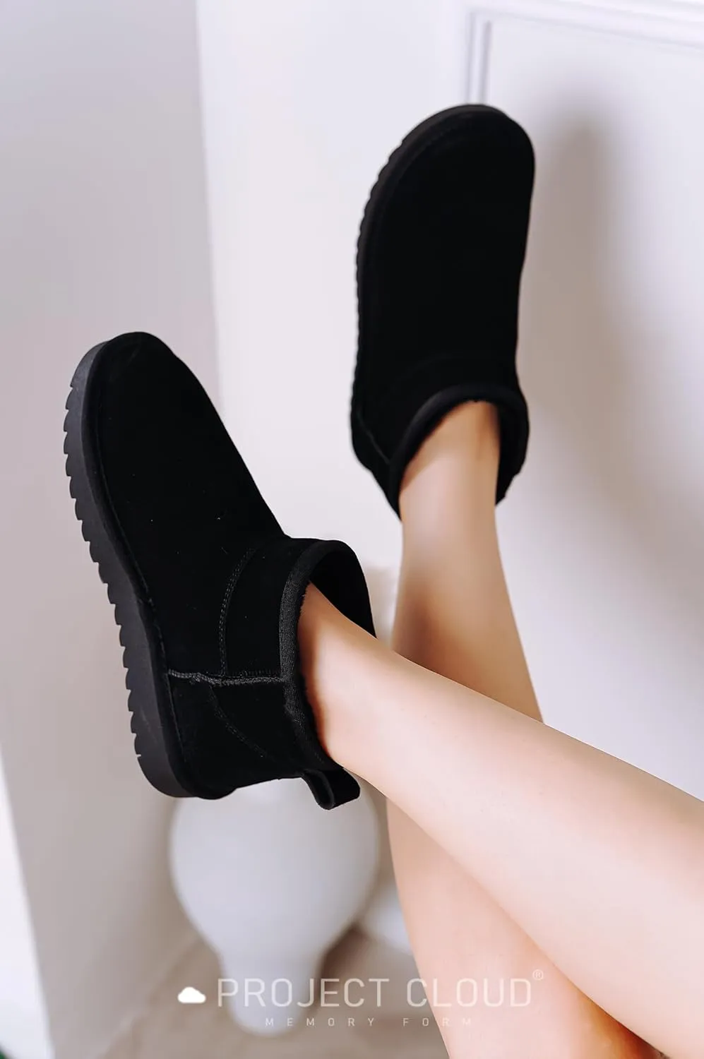 Project Cloud Genuine Suede Ankle Boots for Women - Water Resistant with Memory Foam Insole Winter Boots for Women - Trending Shoes & Comfortable Women's Ankle Boots (Hippy)