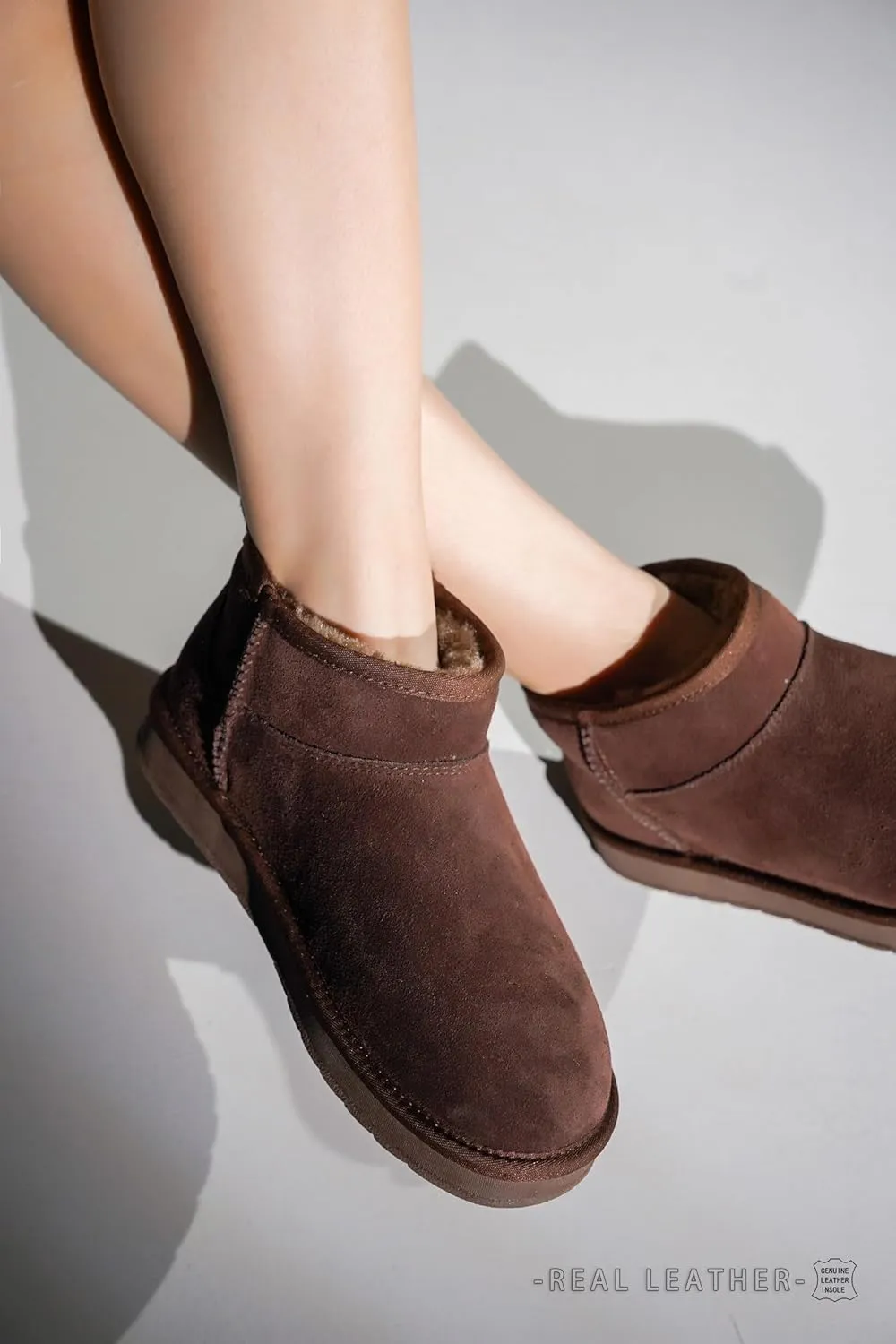 Project Cloud Genuine Suede Ankle Boots for Women - Water Resistant with Memory Foam Insole Winter Boots for Women - Trending Shoes & Comfortable Women's Ankle Boots (Hippy)