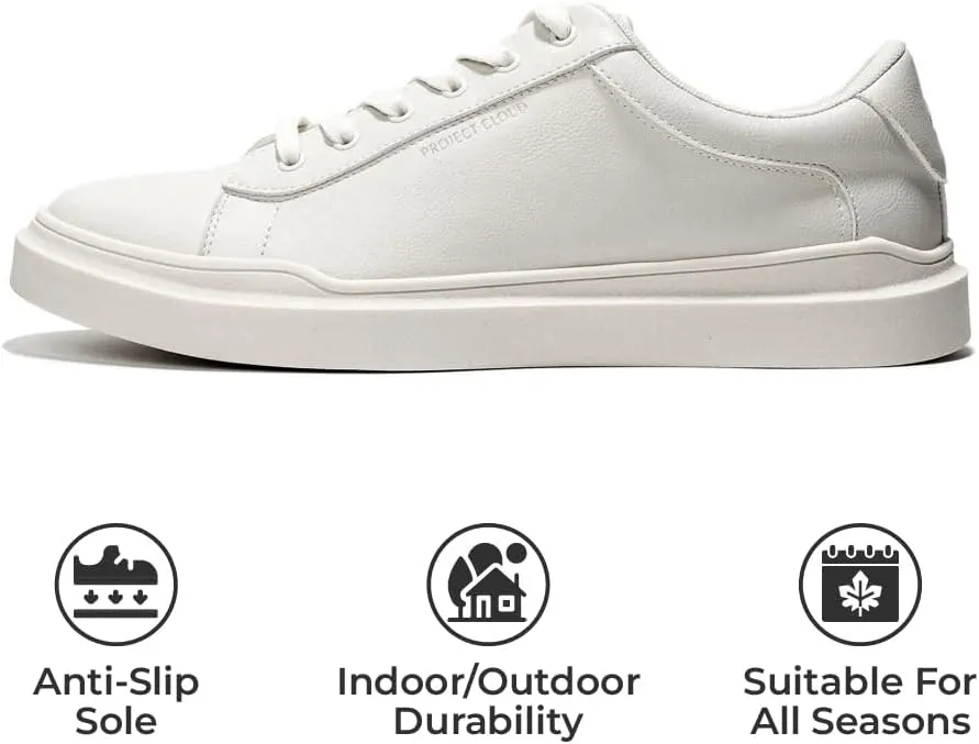 Project Cloud Mens Sneakers – Memory Foam Fashion Mens Shoes – Lightweight and Non Slip Laced-Up Casual Men Sneakers - Perfect Men Casual Shoes for All-Day Wear (Tilton)